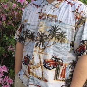 Merry vacation button down shirt.